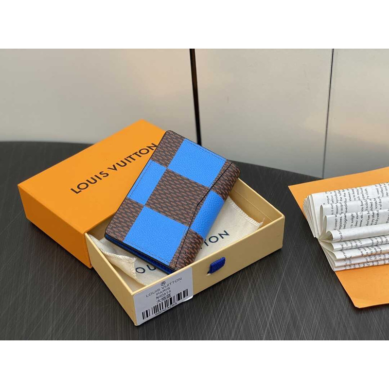 l**is V*t*n pocket organizer damier blue
