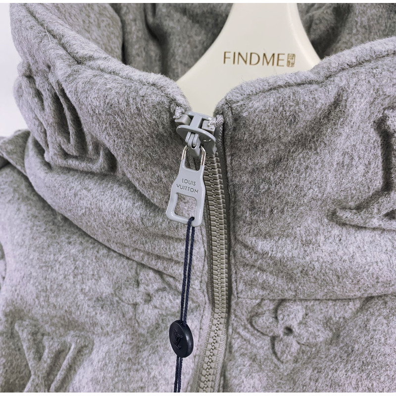 l**is V*t*n monogram puffer jacket grey