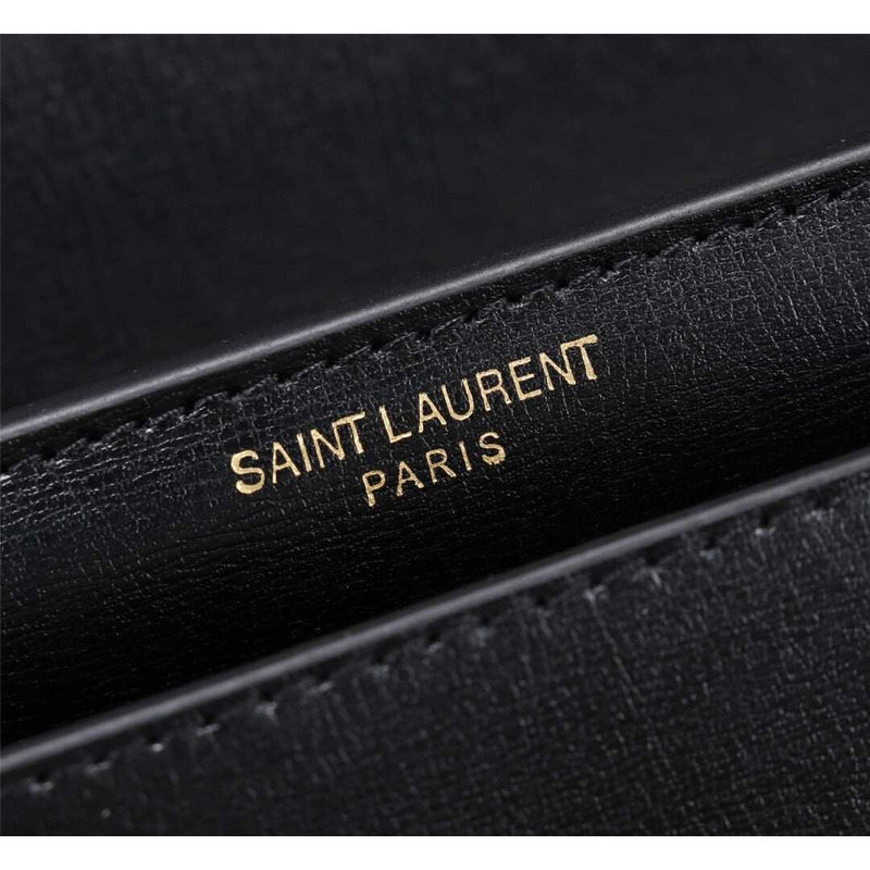 Saint Laurent Sunset Leather Bag Medium Black