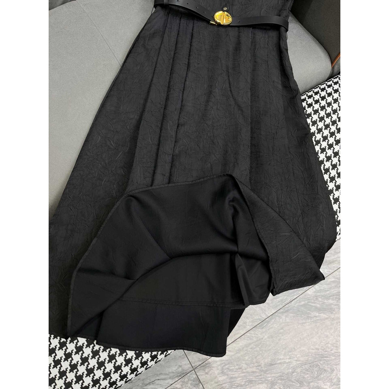 D*or belted black shirt dress