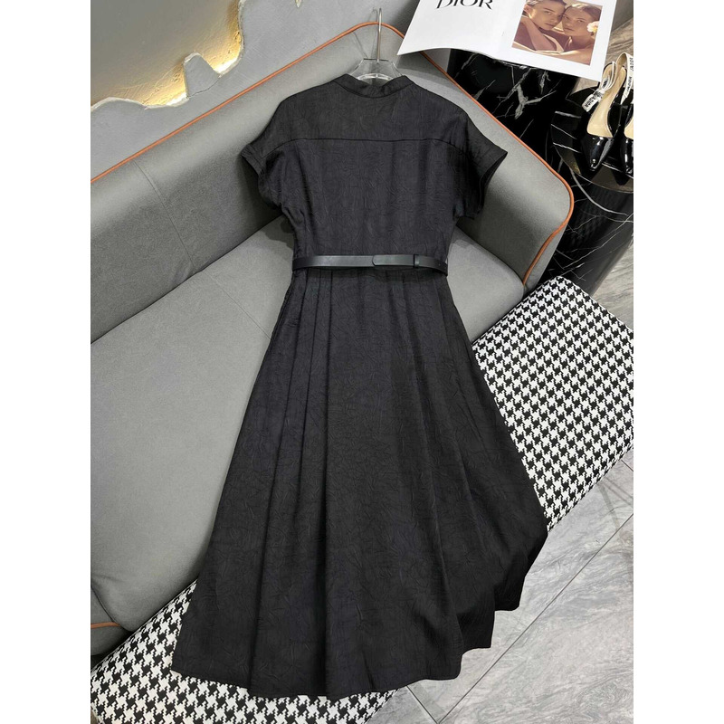 D*or belted black shirt dress