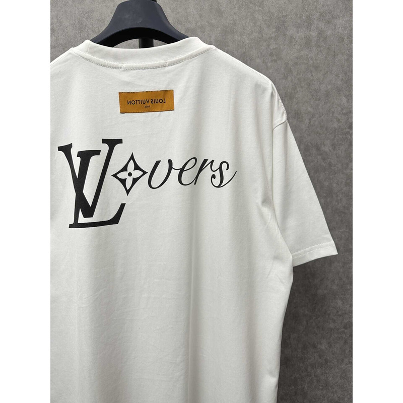 l**is V*t*n logo printed t-shirt white
