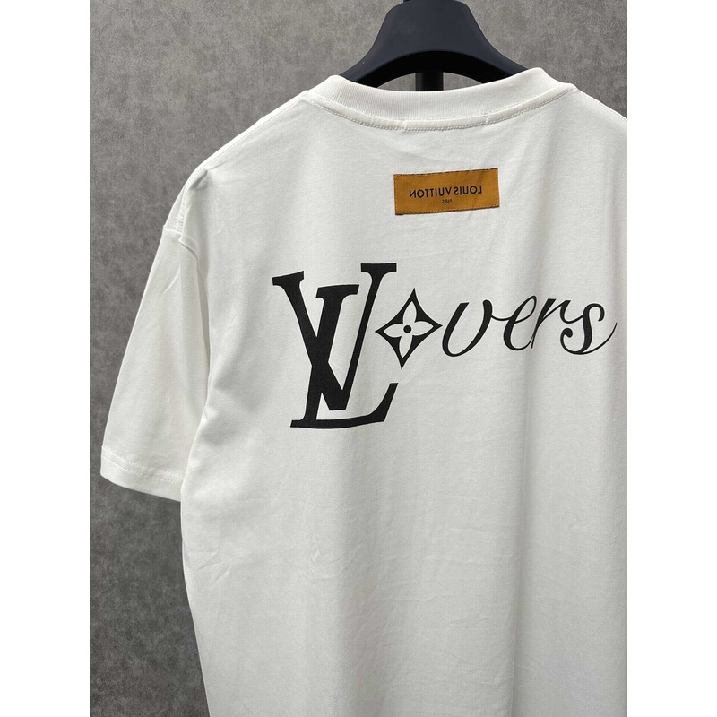 l**is V*t*n logo printed t-shirt white