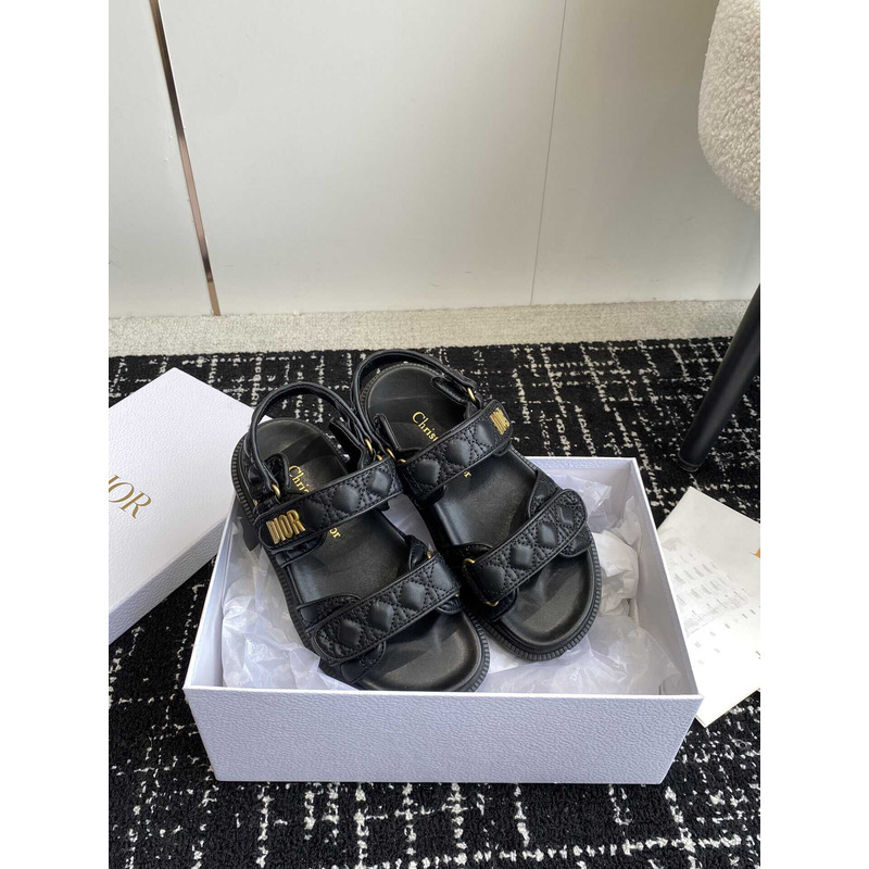 D*or D*oract sandals black sheepskin