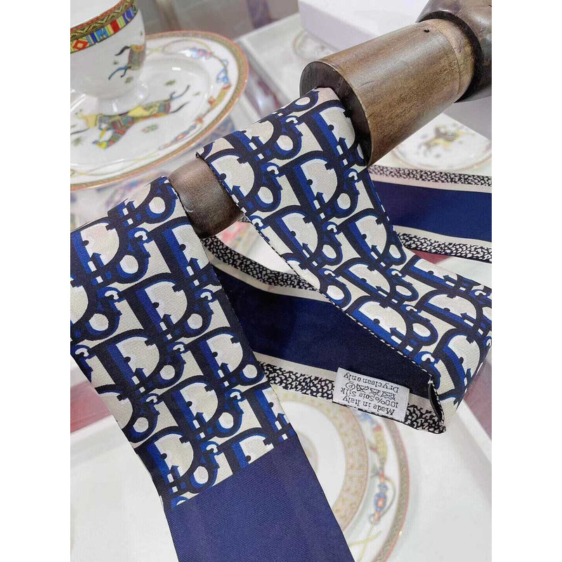 D*or ch**an silk oblique mitzah scarf navy