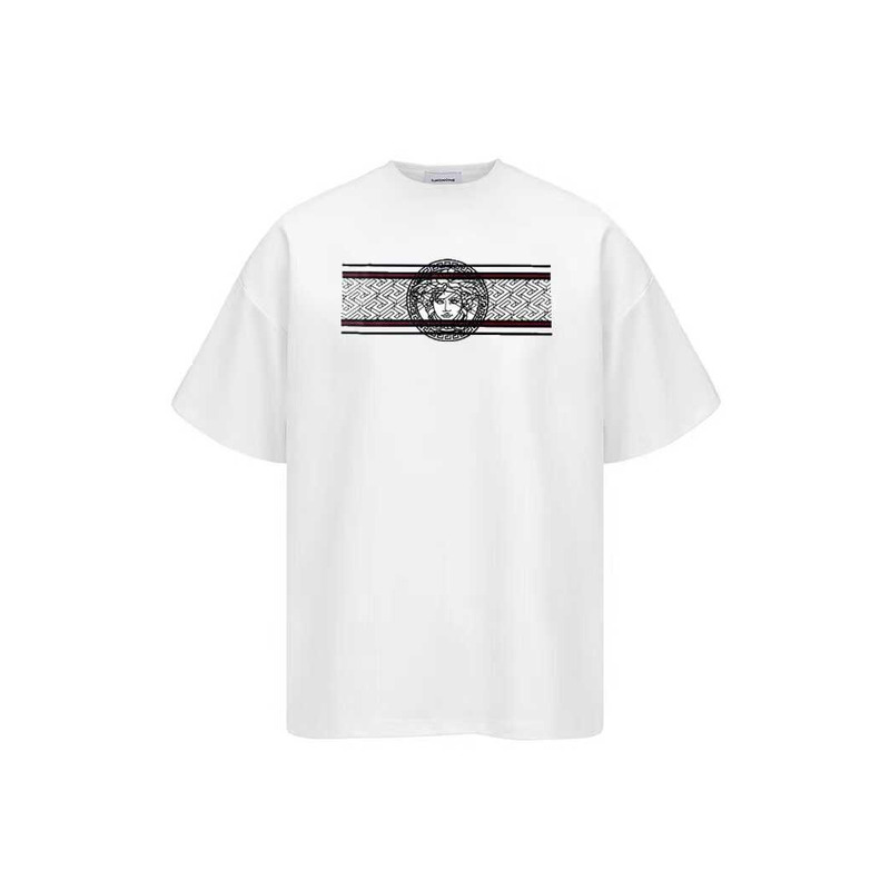 versace medusa F**e printed t-shirt white