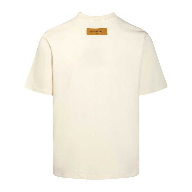 l**is V*t*n graphic lv signature t-shirt beige