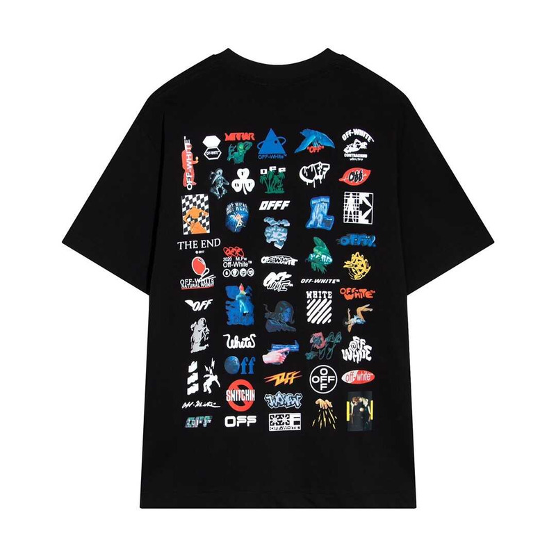 Off White Logic Slim T-Shirt Black