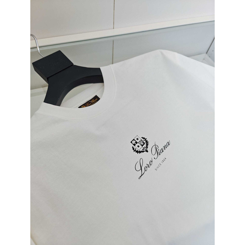 Loro piana  Logo Printed T-Shirt White