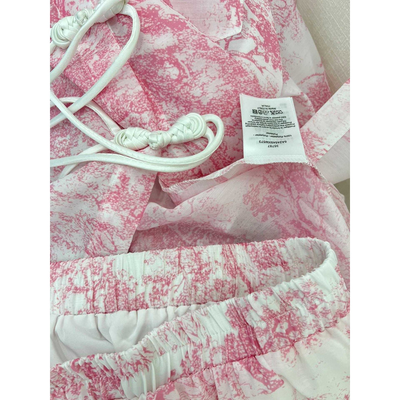 D*or cotton long blouse and shorts pink