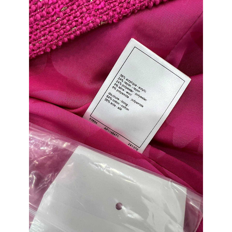 Ch*el tweed dress hot pink