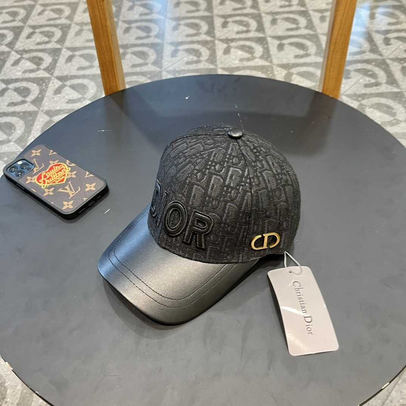 D*or logo oblique print cap
