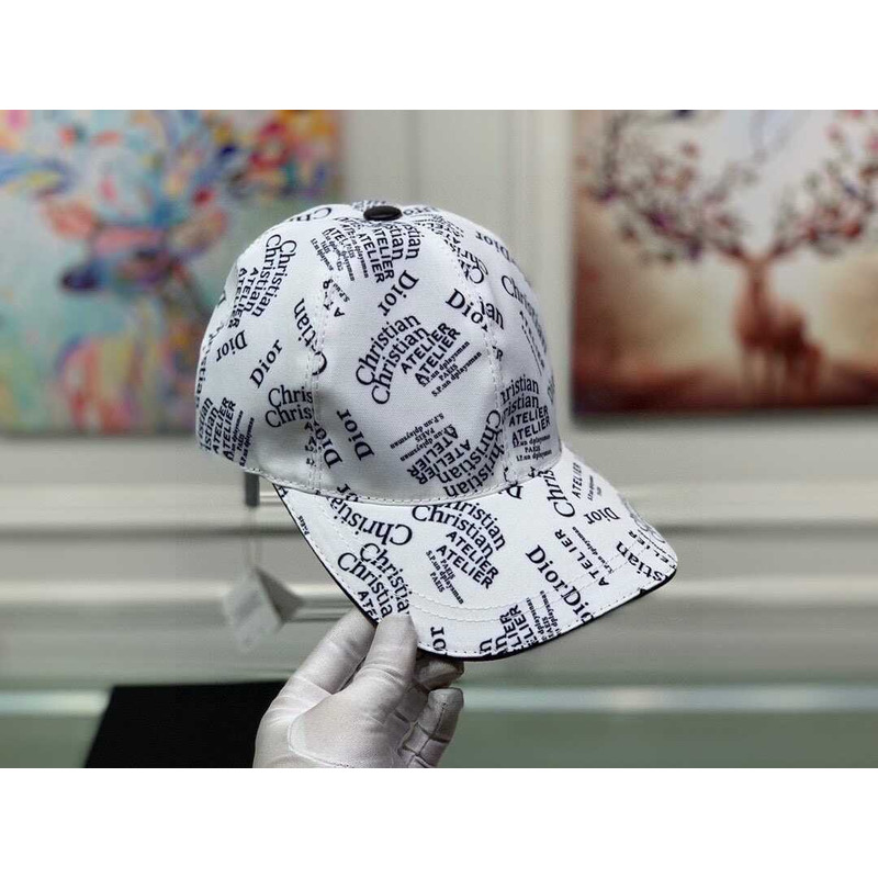 D*or logo oblique print cap