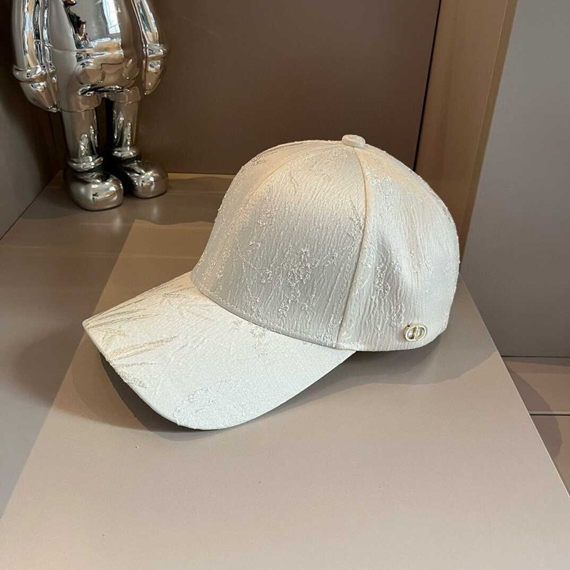 D*or oblique print cap in white