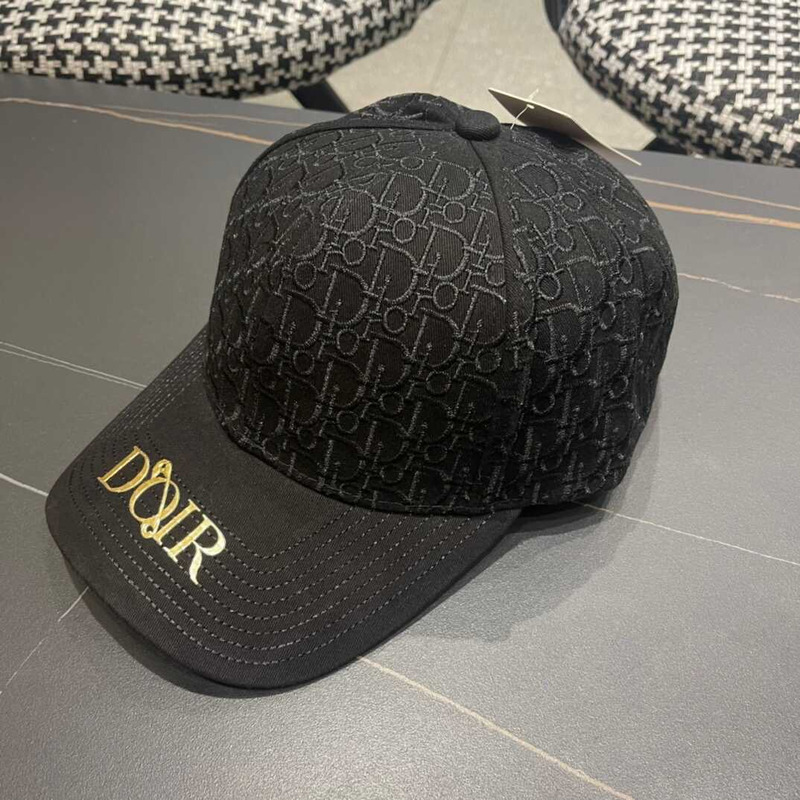 D*or oblique print cap in black