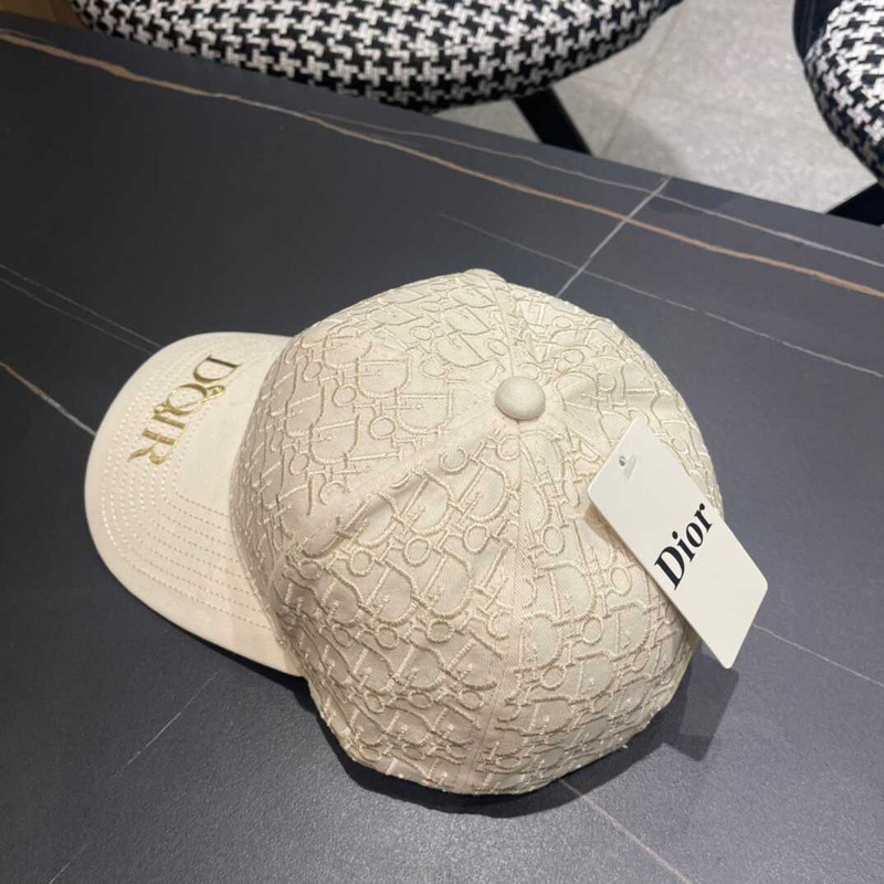 D*or oblique print cap in begie