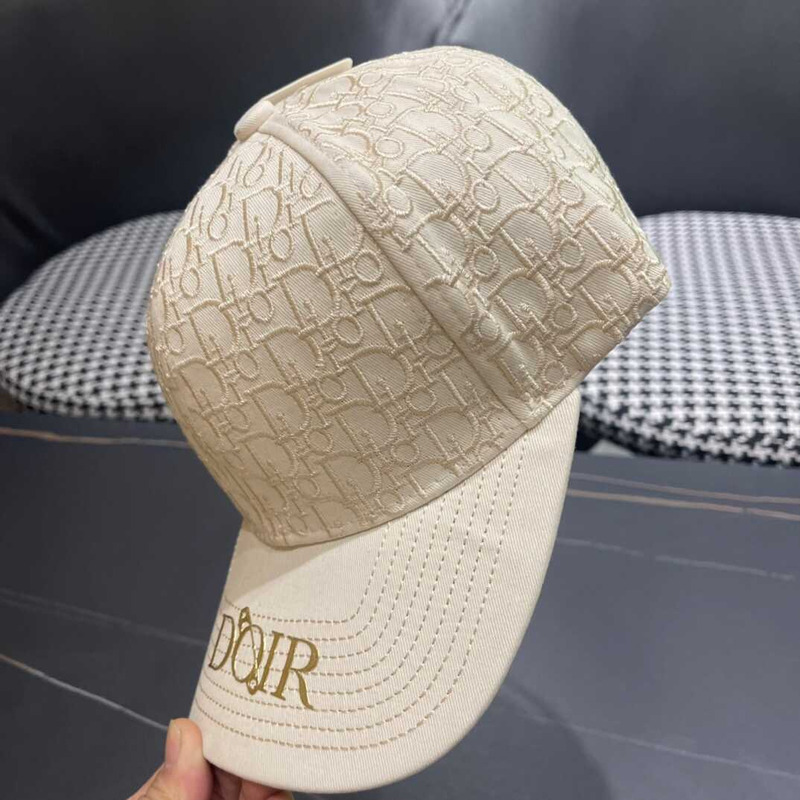 D*or oblique print cap in begie