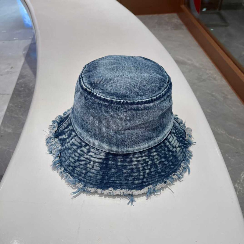 Pra*a denim bucket bag dark blue