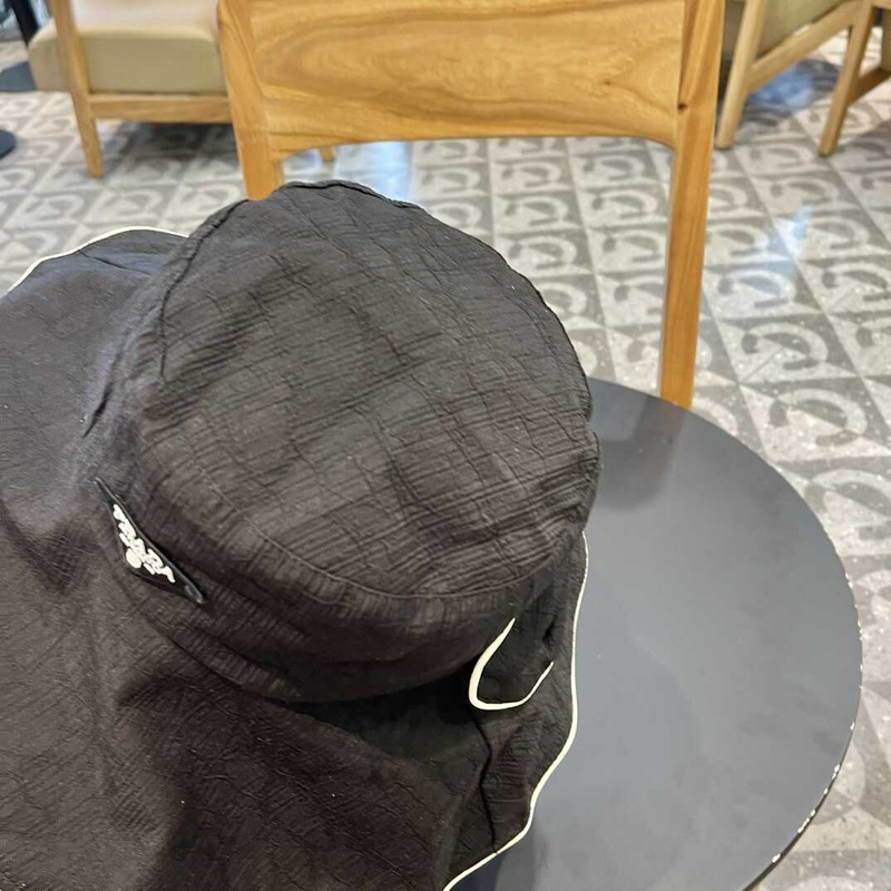 Pra*a bucket hat with bowknot black