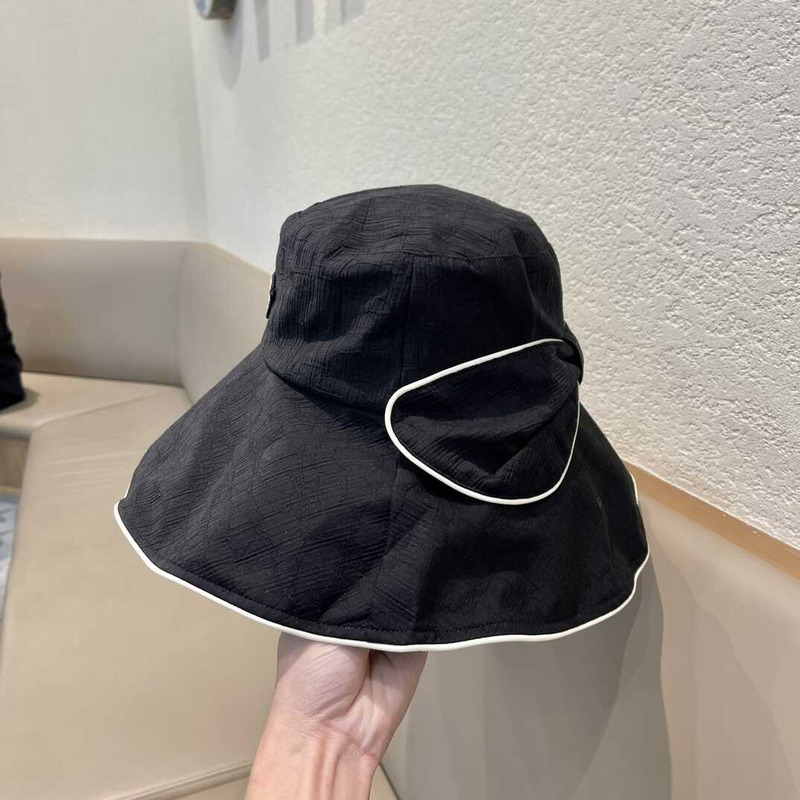 Pra*a bucket hat with bowknot black