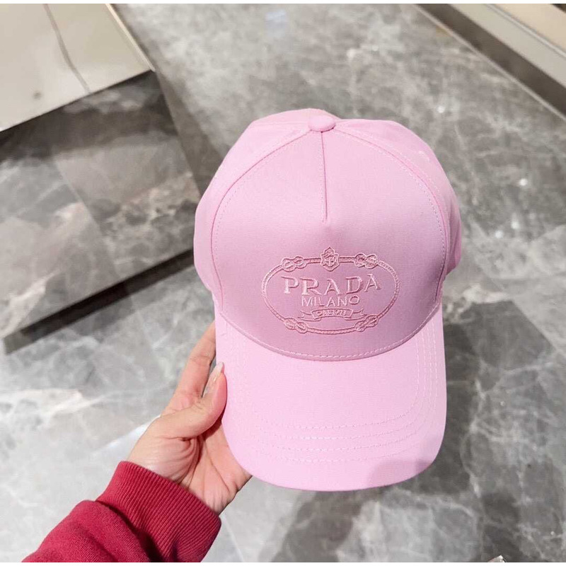 Pra*a  drill baseball cap in pink