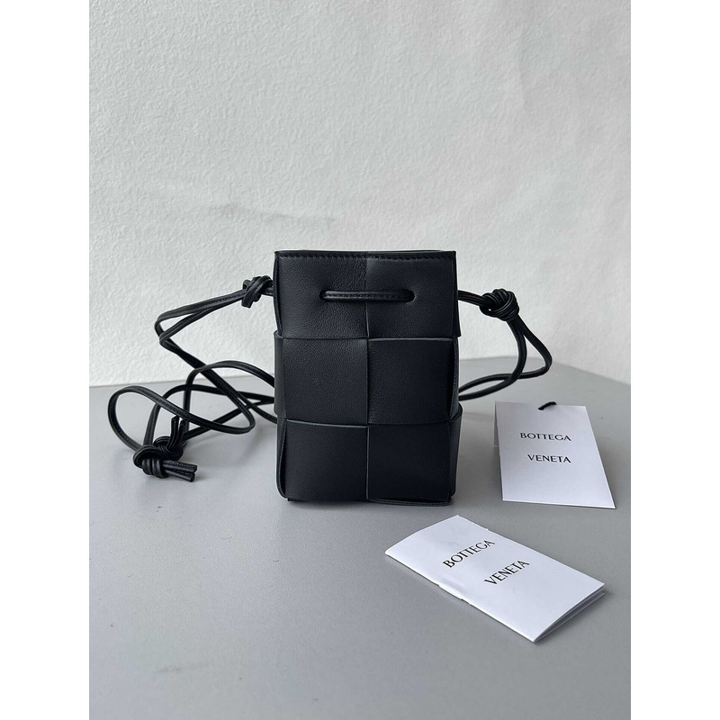 Bo*te*ga ve*ne*ta mini cassette bucket bag in black