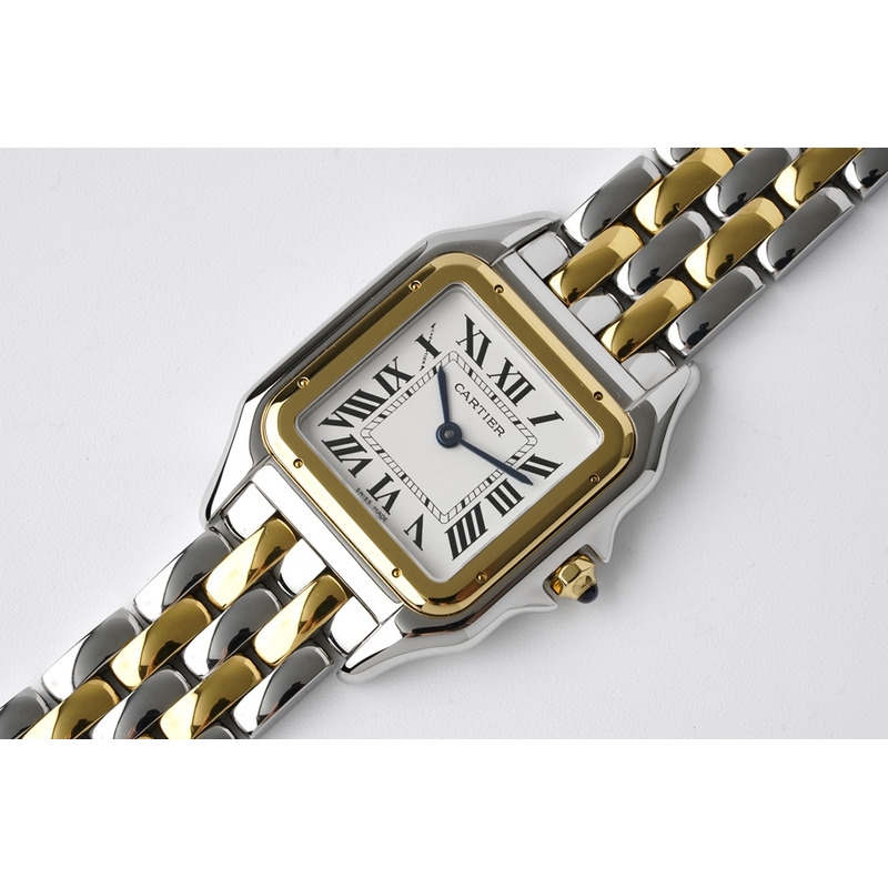 Cartier Panthère De Cartier Medium 27mm White Dial Gold And Silver