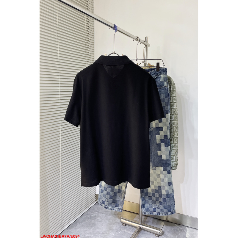 l**is V*t*n signature polo in black