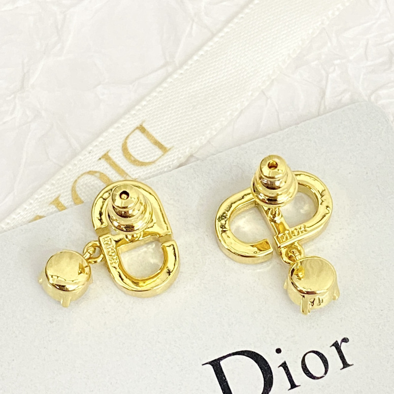 D*or gold-finish metal and silver-tone crystals