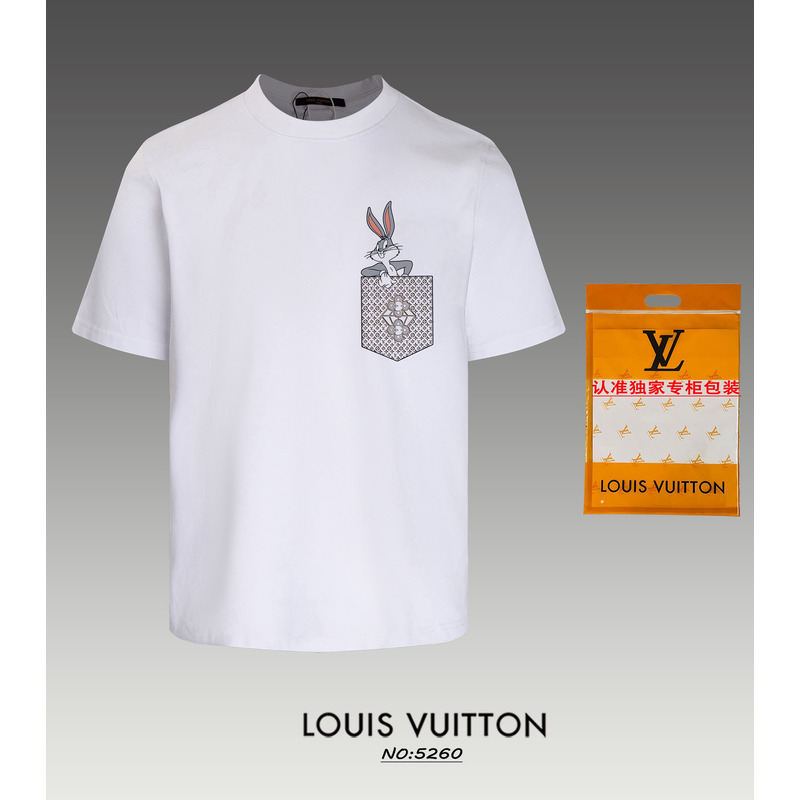 l**is V*t*n looney tunes bugs bunny breast print - t-shirt imprimé white