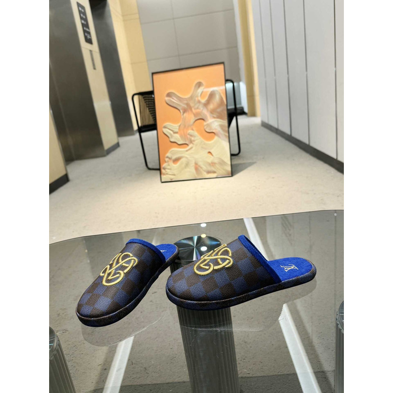 l**is V*t*n lv palace slipper damier blue