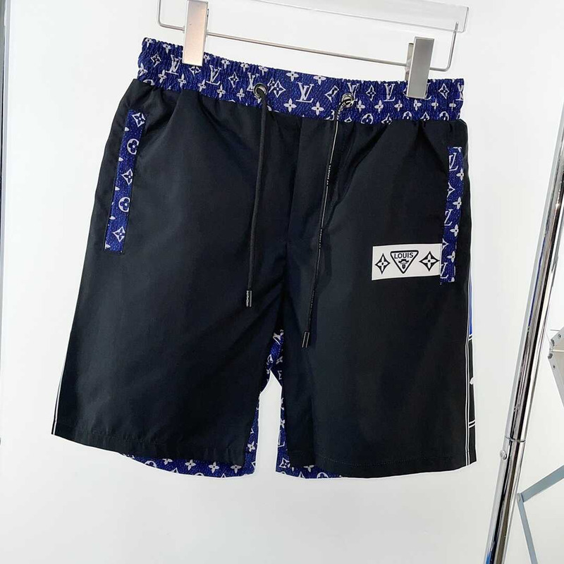 l**is V*t*n monogram shorts black/blue
