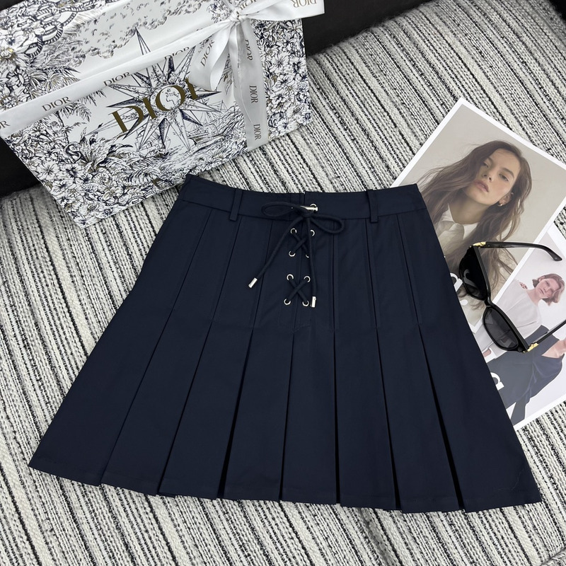 D*or sailor miniskirt cotton gabardine blue