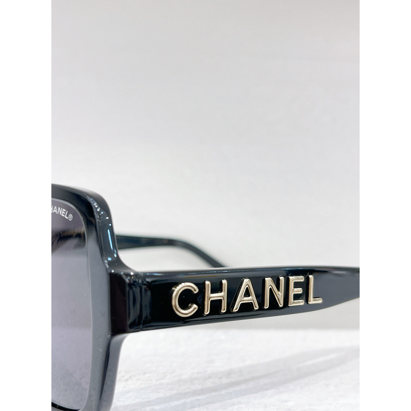 Ch*el square sunglasses black