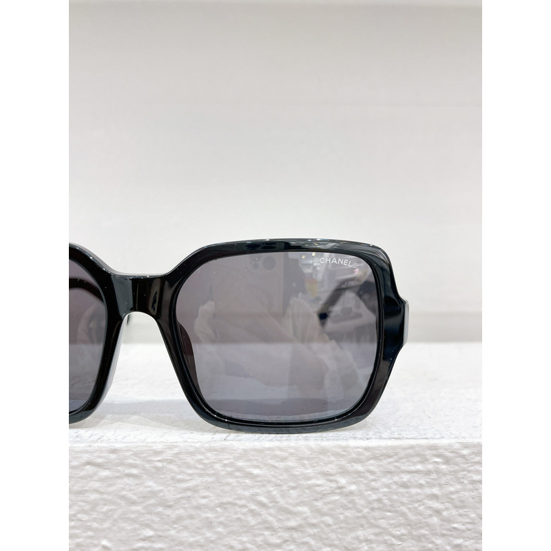 Ch*el square sunglasses black