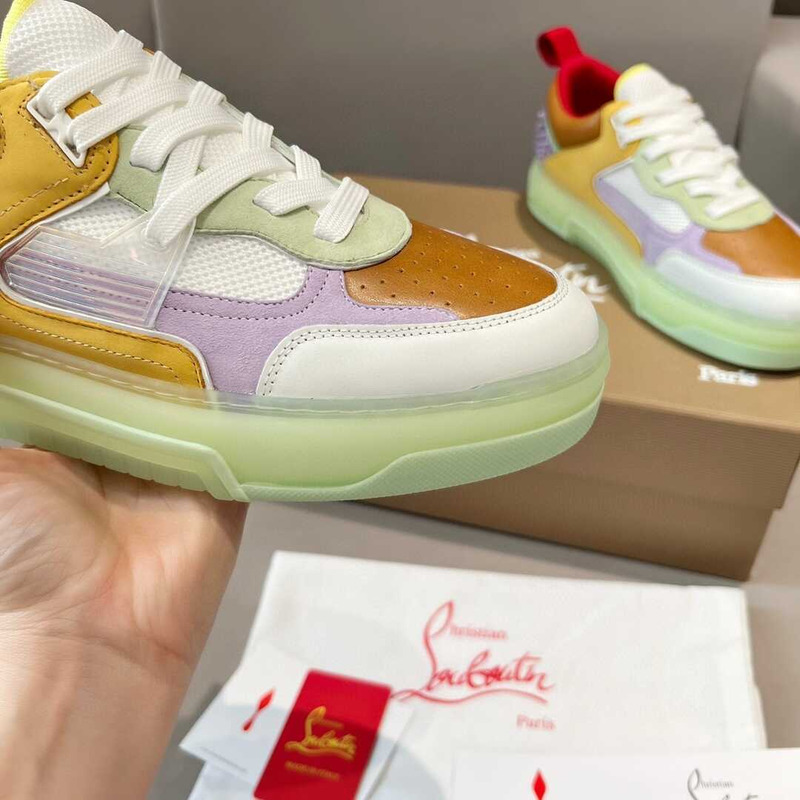 Ch**an louboutin astroloubi lace-up sneakers multicolor
