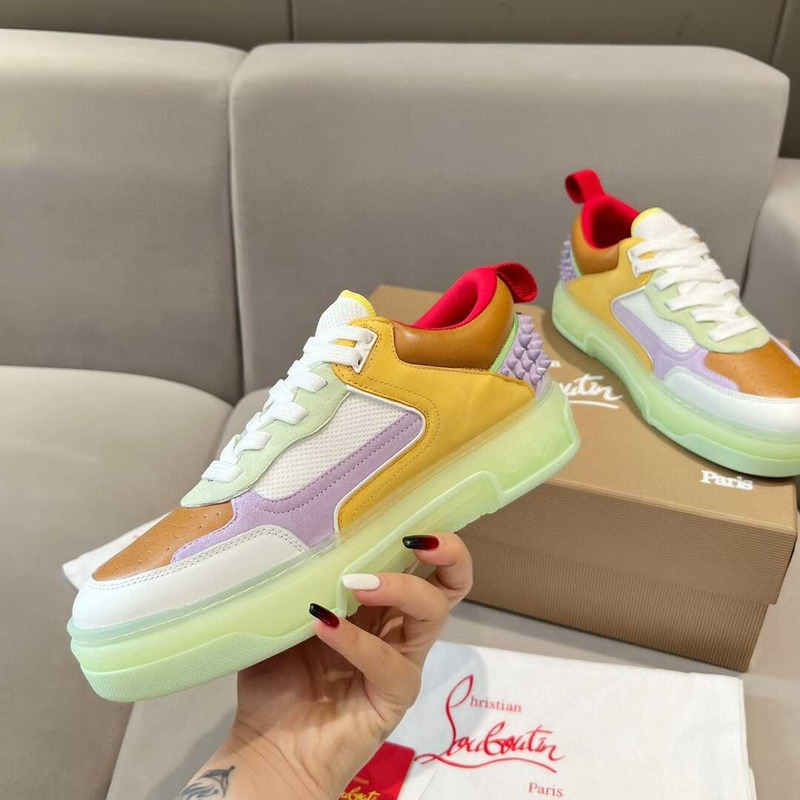 Ch**an louboutin astroloubi lace-up sneakers multicolor