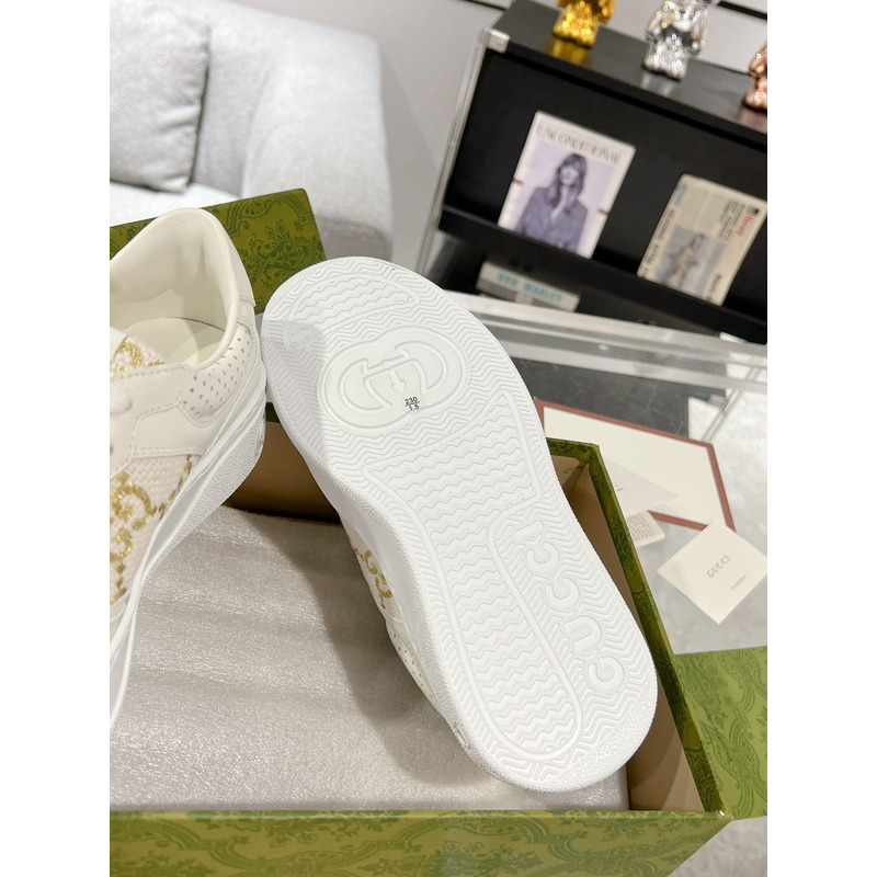 g*u*ig*u*i gg S*p*e panelled sneakers white