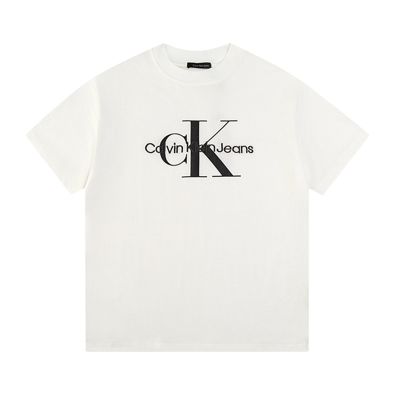 Calvin Klein Monogram Logo Crewneck T-Shirt White