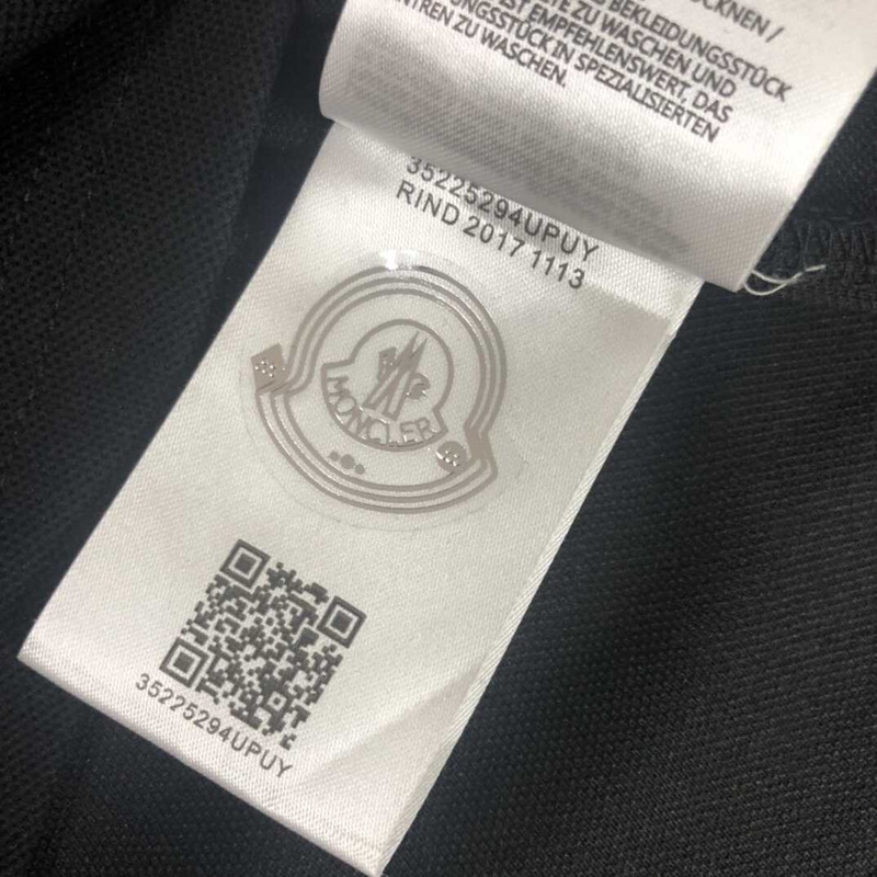 Moncler Logo-embroidered Polo Shirt Cotton Black