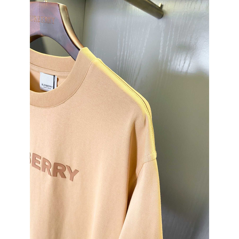 B**rry logo print cotton t-shirt camel