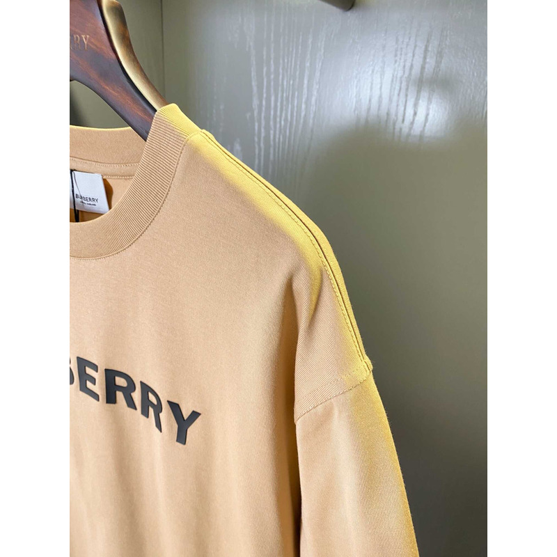 B**rry logo cotton t-shirt camel