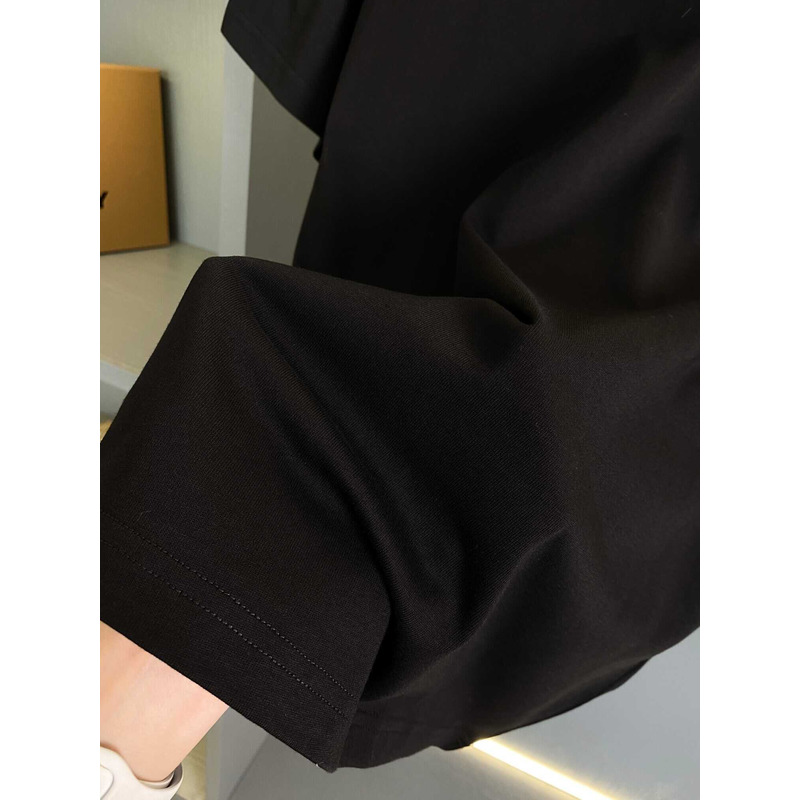 B**rry checked twill-trimmed cotton-jersey t-shirt black