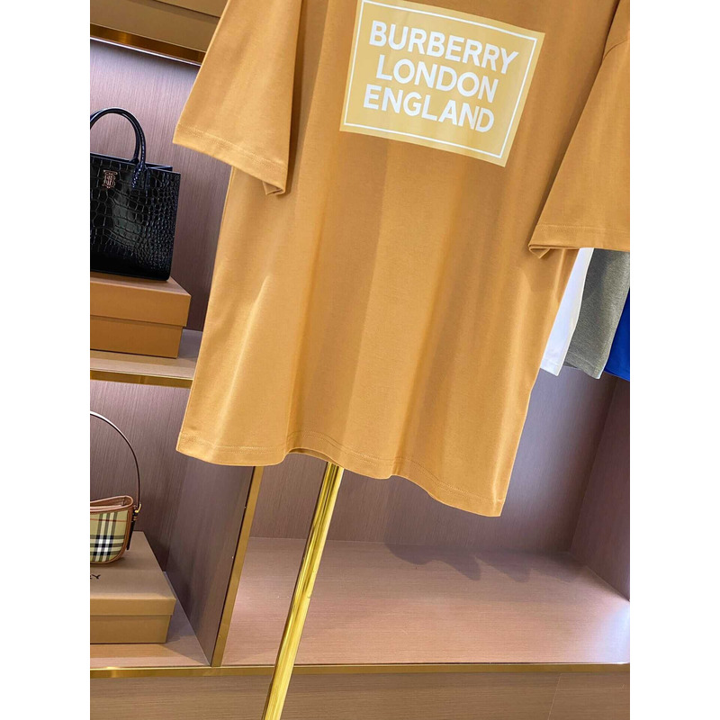 B**rry micro-label printed cotton t-shirt camei