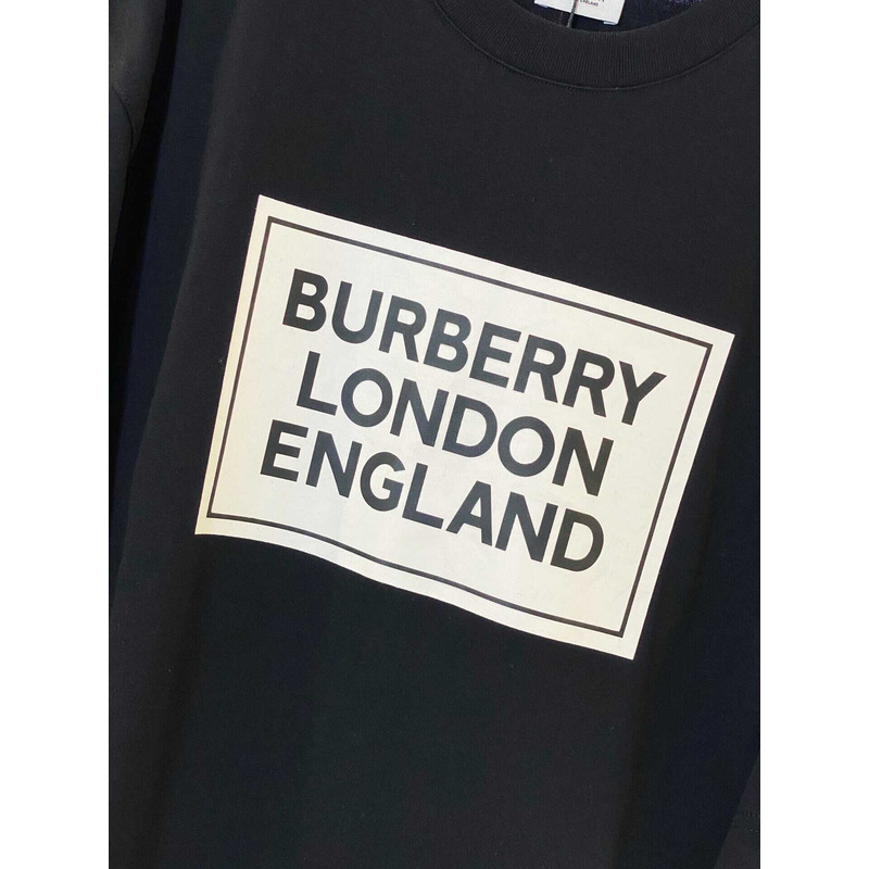 B**rry micro-label printed cotton t-shirt black