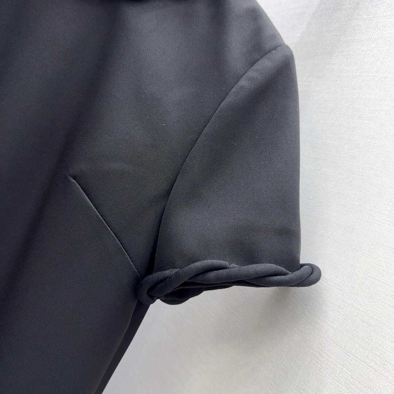 Valentino Crepe Couture Short Dress Black
