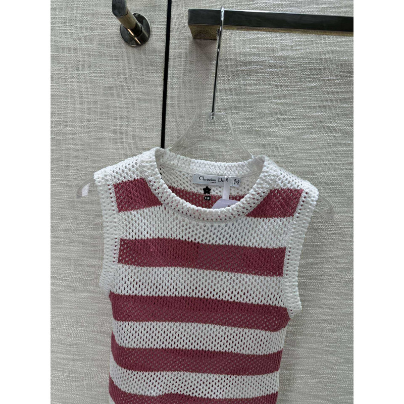 D*or logo knitwear tank top red