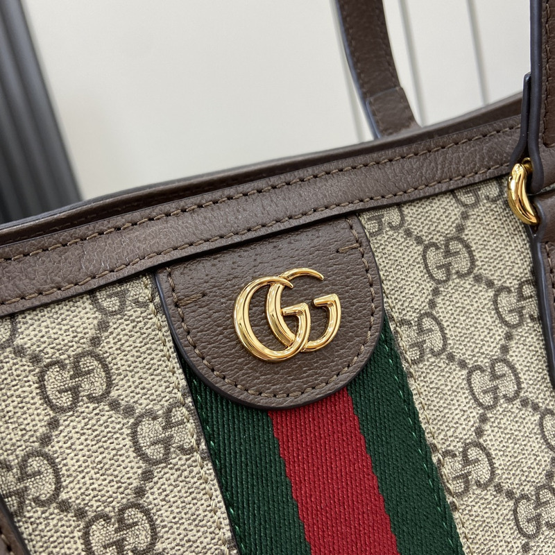 g*u*i S*p*e monogram ophidia tote medium brown