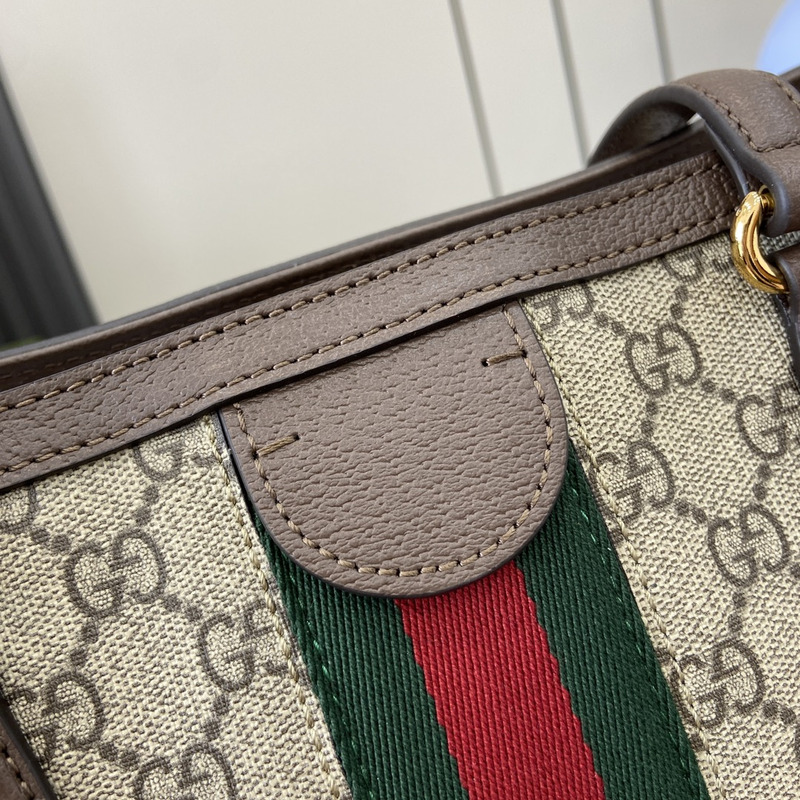 g*u*i S*p*e monogram ophidia tote medium brown