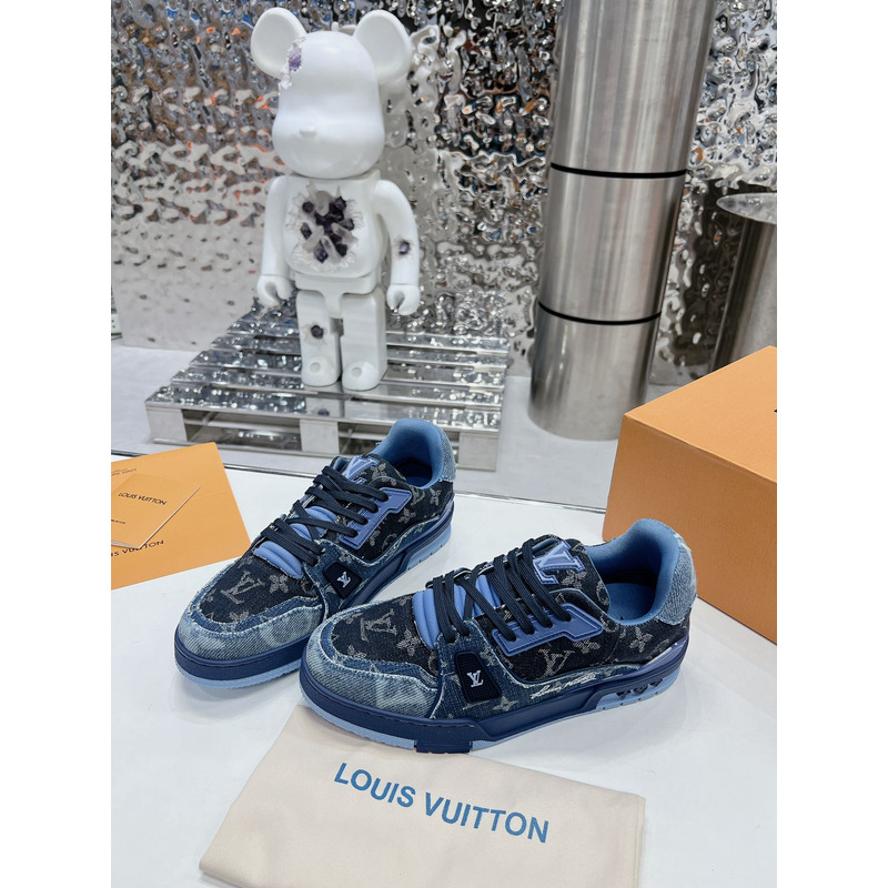 l**is V*t*n lv trainer sneaker denim blue
